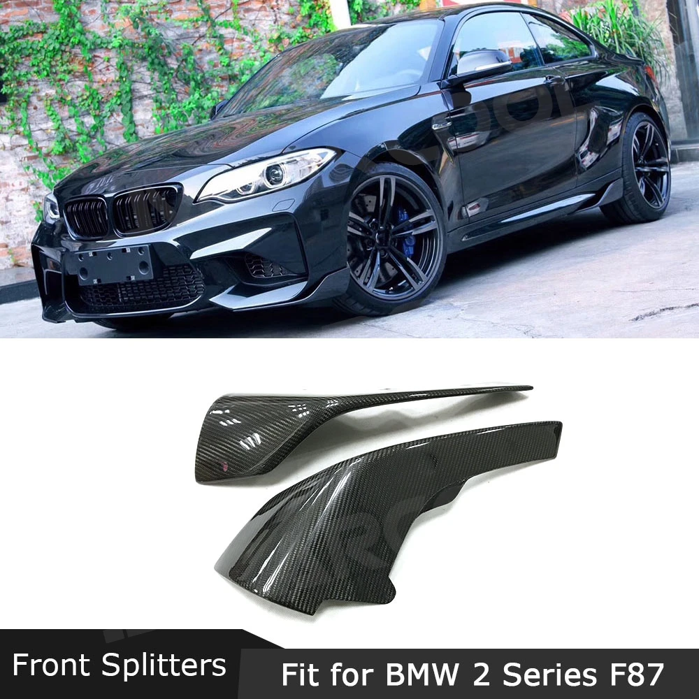 

JMCARCOOL Carbon Fiber Front Bumper Lip Splitters Flaps Apron Protect Cover For BMW 2 Series F87 M2 Coupe 2 Door 2016-2020
