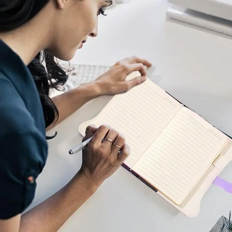 Imagem -02 - Notebook Recarregável de Couro pu com Fechadura e Chave Diário de Bloqueio para Mulheres e Meninas Diário Secreto Pessoal b6 360 Páginas