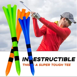 Multi Color Plastic Golf Tee, Multicolor Tee, Practice Tee, 3-1/4 Inch, 83mm, 70mm, 50Pcs