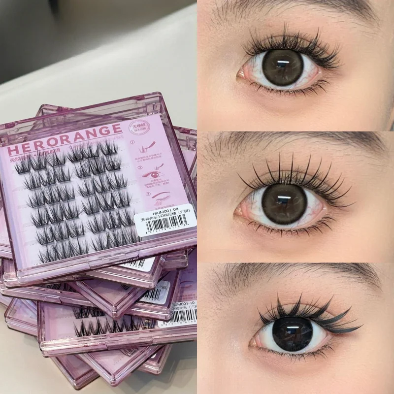 

Высококачественные накладные ресницы HERORANGE без клея, без ленты, не требуют снятия, самоклеящиеся, с естественным изгибом.