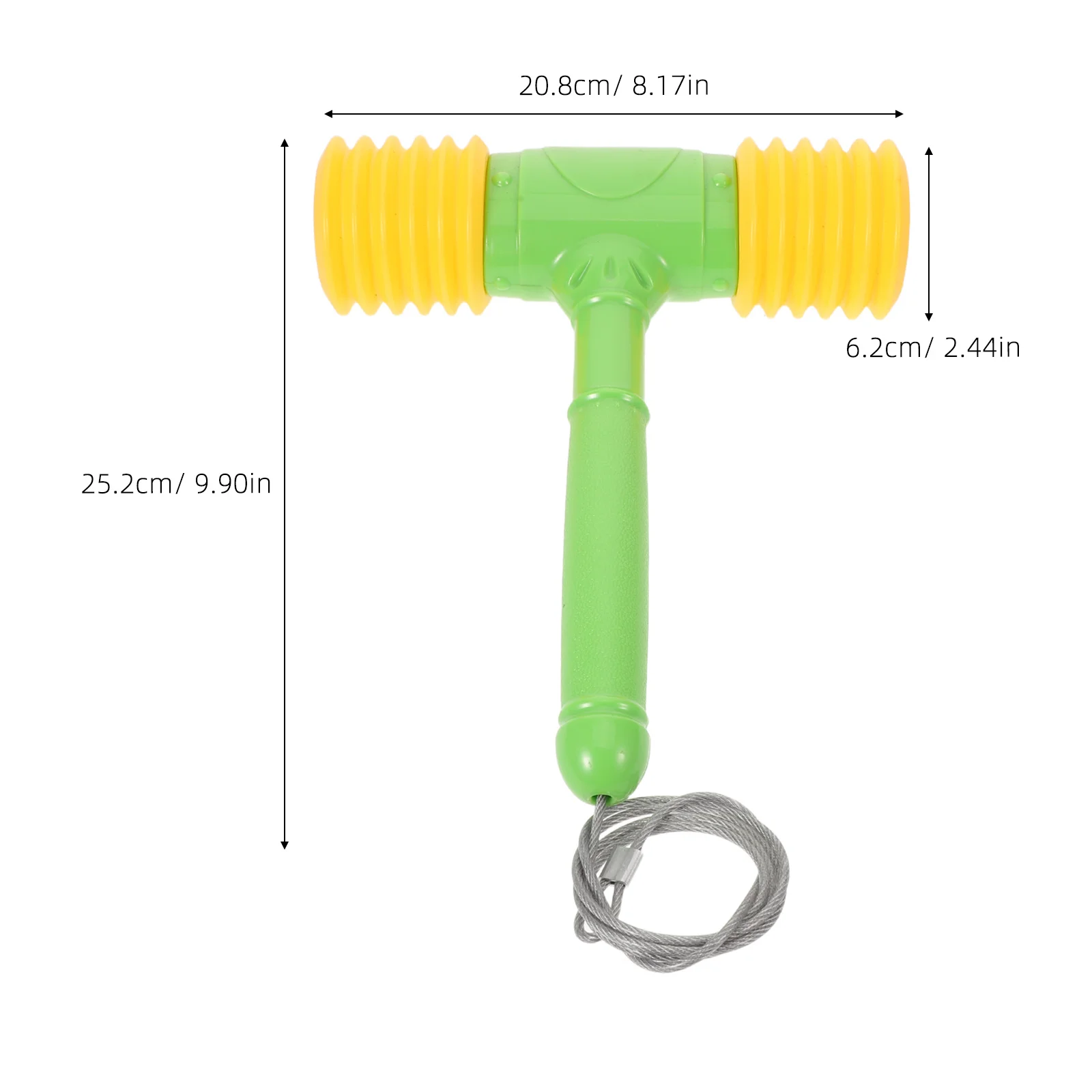 مطرقة قصف للأطفال، دعائم لعبة هاك مولز، مطرقة بلاستيكية صفراء، مطرقة ترفيهية للأطفال الصغار، التنسيق بين اليد والعين