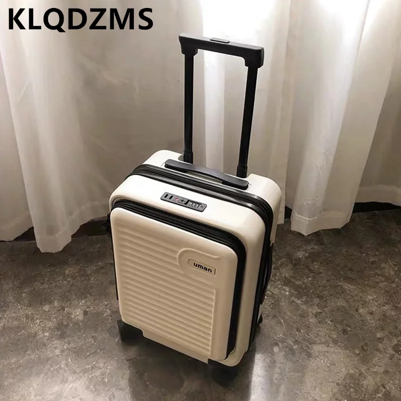 

KLQDZMS 2026 Новый студенческий чемодан с боковым открыванием, отделением для багажа, 20 дюймов, расширяемый, глубокое хранилище, для путешествий и ручной клади