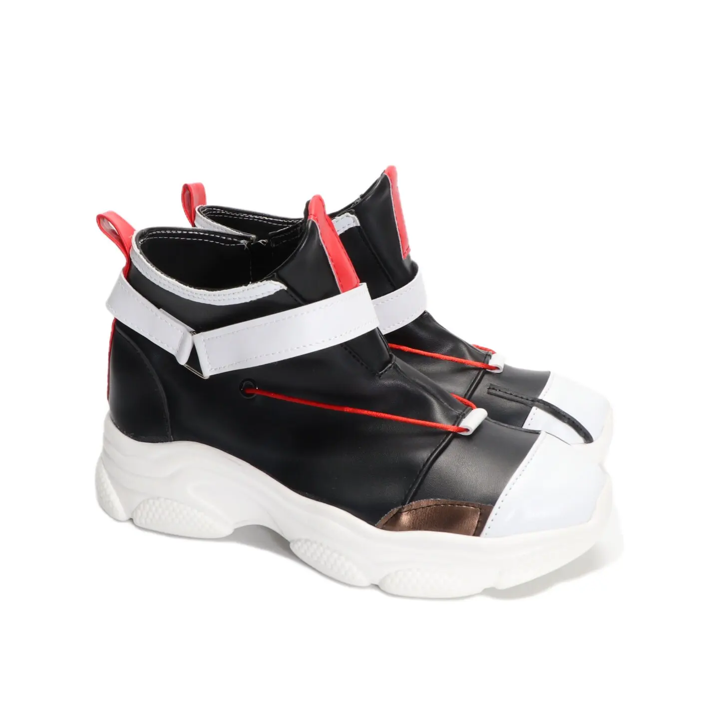 Anime Apex legends‌ Wraith Cosplay Shoes Black Short PU Leather Boots For Halloween Carnival