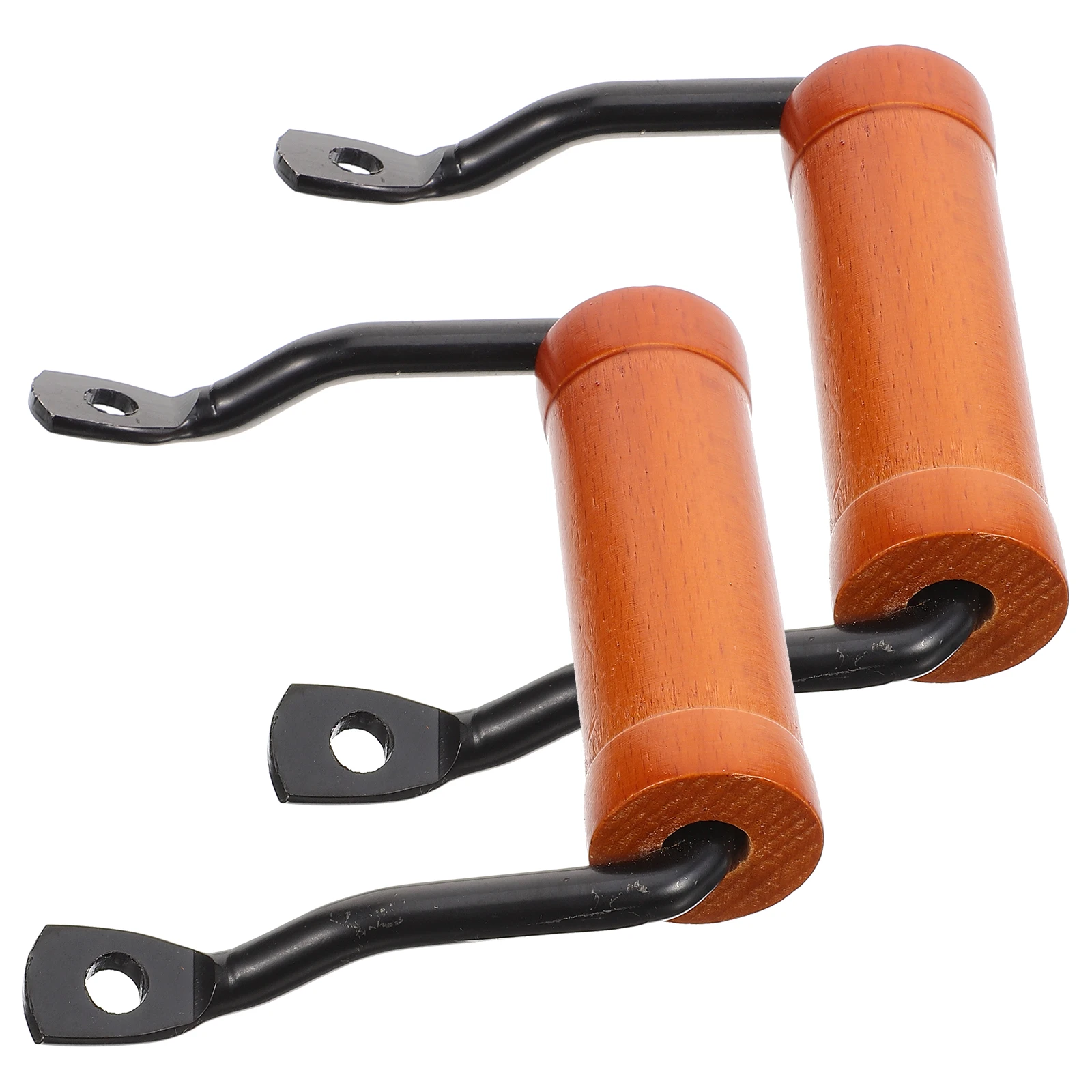 

2pcs Solid Wood Anti Scalding Pot Handles Replacement Thickened Iron Pan Side Handle for Steam Pans Ergonomic for Pots