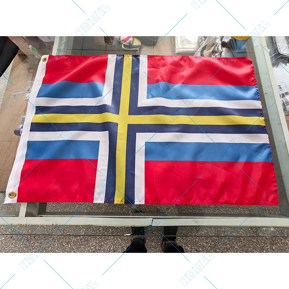 2X3FT Scandinavia Flag Red 3x5ft Fabric Prints Polyester banner