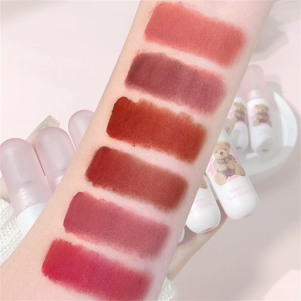 1/2/4Pcs Matte Lipgloss Kleurrijke Vloeibare Lippenstift, Blijvende Schoonheidstrends Fluwelen Lipgloss Fleuren Huidverkleuring Lipgloss Nieuw