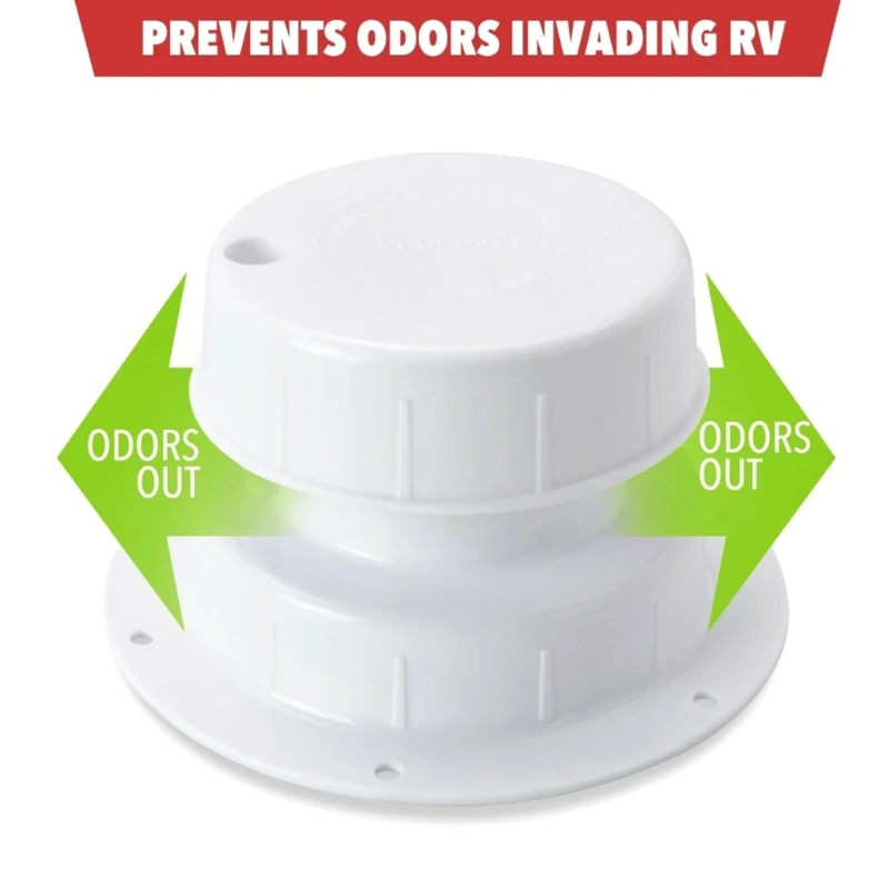 RV Plumbing Vent Cap Roof Cover for Trailer Camper Motorhome 1 to 2 3/8\'\' Roof Sewer Vent Cover Replacement RV Accessory D7YA