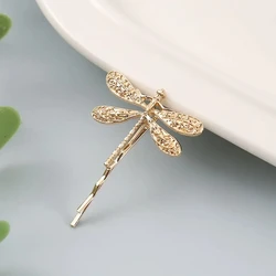 Vintage golden Dragonfly Hair Clips For Bride Wedding Elegant Hair Accessories Trefoil Old Medieval Decoration Women Gift