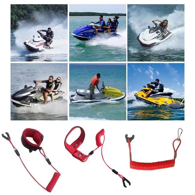 Start Stop Safety Lanyard Boat Engine Motor Stop Switch Universal Boat Outboard Lanyard Prevent Accidents Urgency Engine Stop