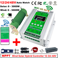 MARS 5000W 6KW ROCK Hybrid Wind Controller MPPT Board Solar Panel Charger Battery Equalizer LCD Display For Lifepo4 Lithium All