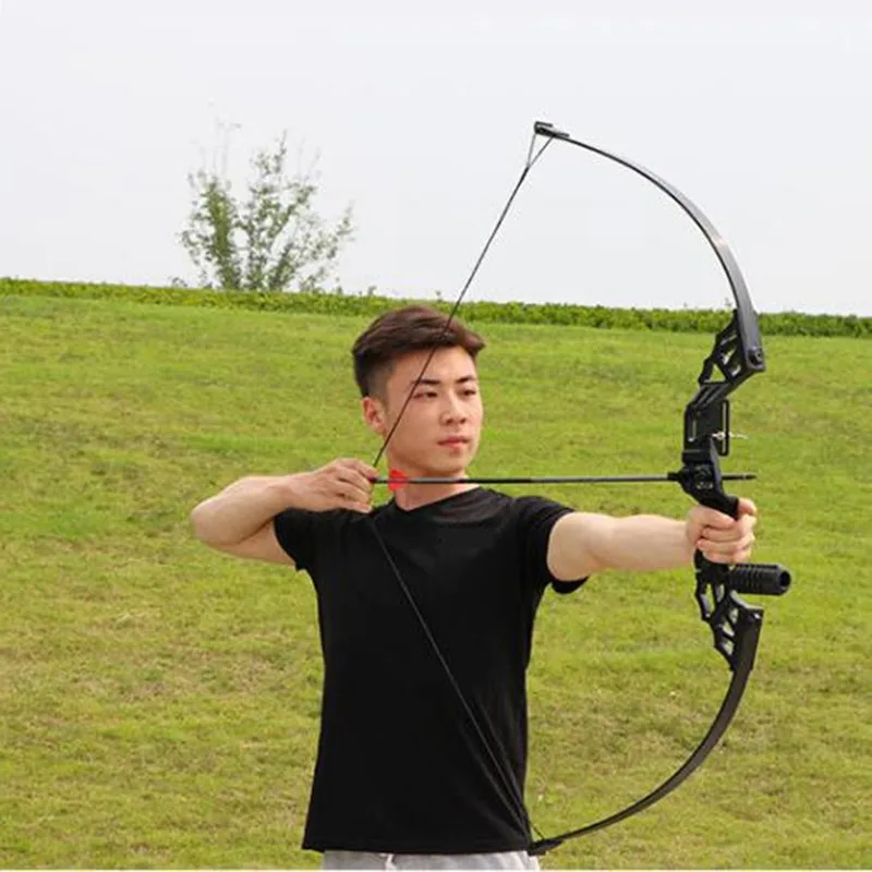 Aiming  Straight Draw Bow 30-50Lbs Split Bow Hunting Archery Metal Handle Bow Outdoor Hunting Shooting Sports Takedown Bow