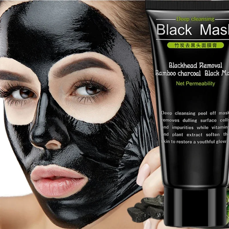 

Bamboo Charcoal Blackhead Remover Tearing Mask Deep Cleaning Skin Care Peel Off Masks Oil Control Deep Purifying Black Mud Mask