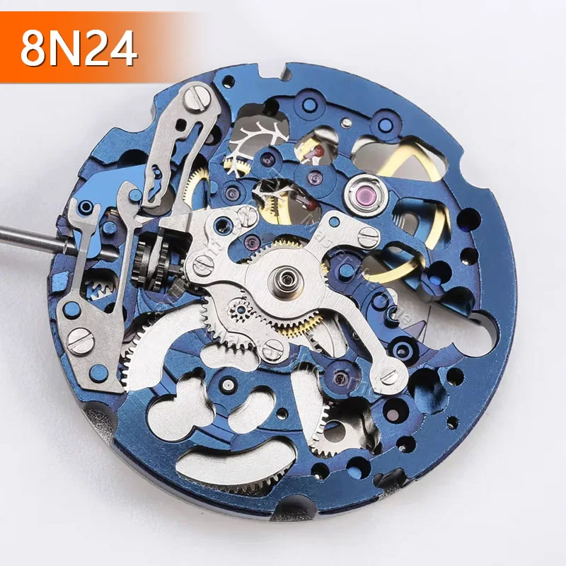 8N24 Movement  8N24 Movement Automatic 3 Hand Automatic and hand winding Skeleton Stop second device Size 11 1/2'''