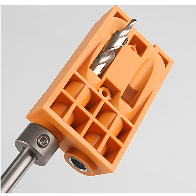 Pocket Hole Jig Kit System Woodworking Inclined Hole Locator Puncher Locator w/ Step Drill Bit & Accessories