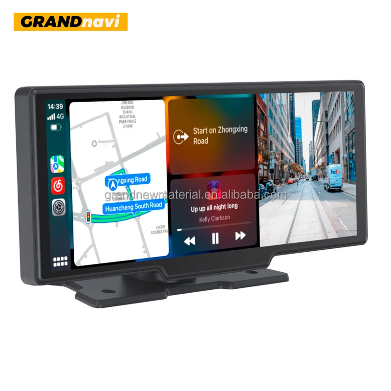 GRANDnavi CarPlay Monitor Wireless Carplay Android Auto Car DVR Recorder 10.26 Inch Touch Screen