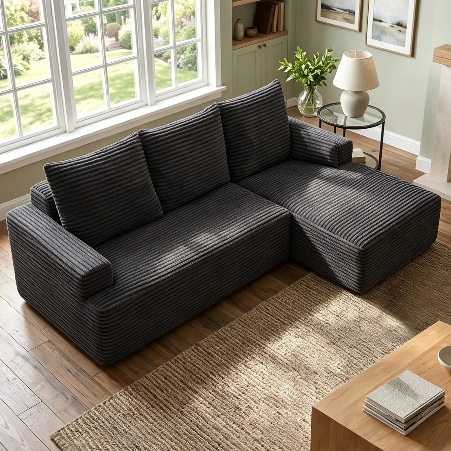 LMM1 vacuum compression sofa Italian light luxury living room small apartment tofu block straight row U shape