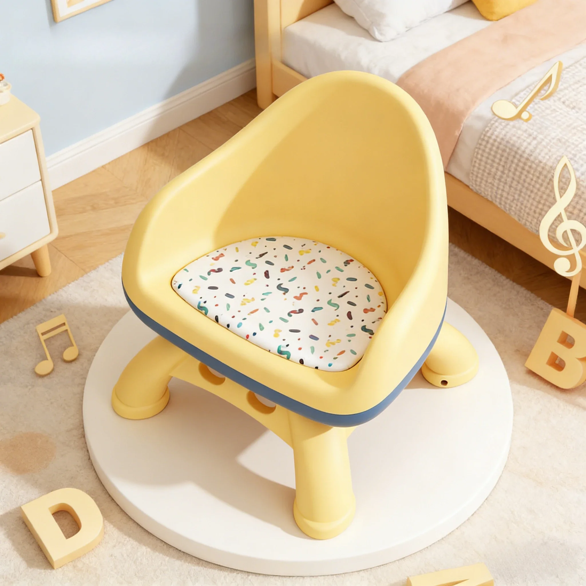 aoliviya-ミニ小さなスツール子供椅子幼稚園家庭用背もたれダイニングチェアクリエイティブオリエンタルスタイル-a950372