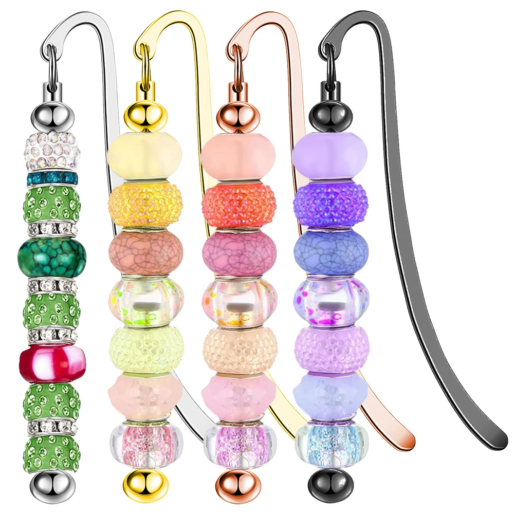 5/10/20Pcs Beadable Bookmarks DIY Metal Blank Beaded Bar Beading Bookmark Bars Bulk for Beads Book Lovers Student Teacher Office