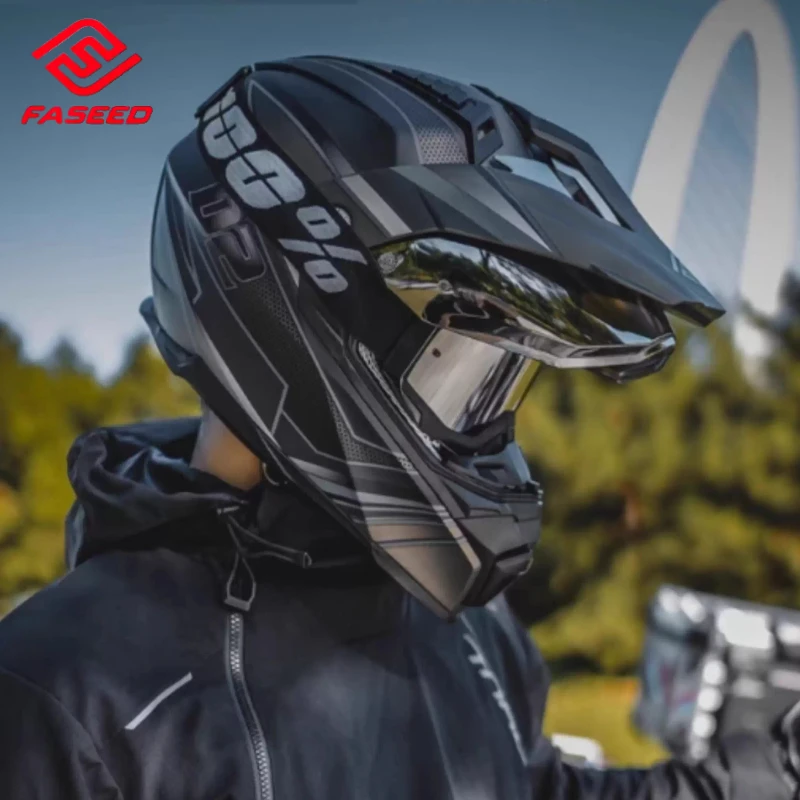 

Оригинальный мотоциклетный шлем FASEED FS-606, унисекс, анфас, шлем для верховой езды, одобренный ECE DOT