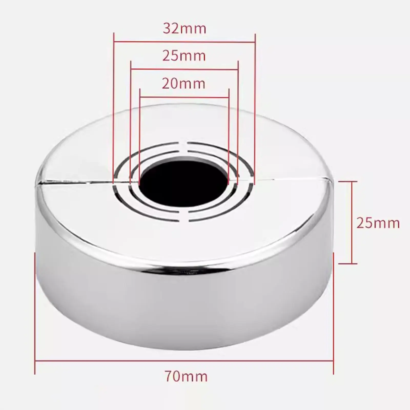 Placas redondas de Escutcheon para cubierta de tubería, accesorio de fácil instalación