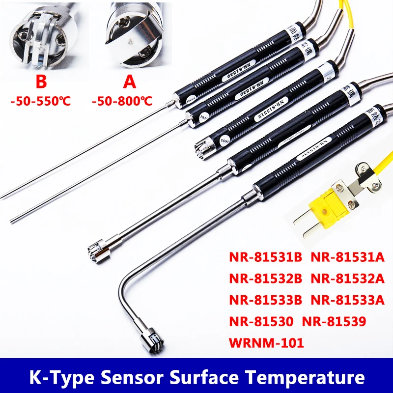 Handheld Temperature Sensor Type K Surface Thermocouple -50~500°C NR-81530 NR-81539 NR-81531 NR-81532 NR-81533 NR-81535B Sensor