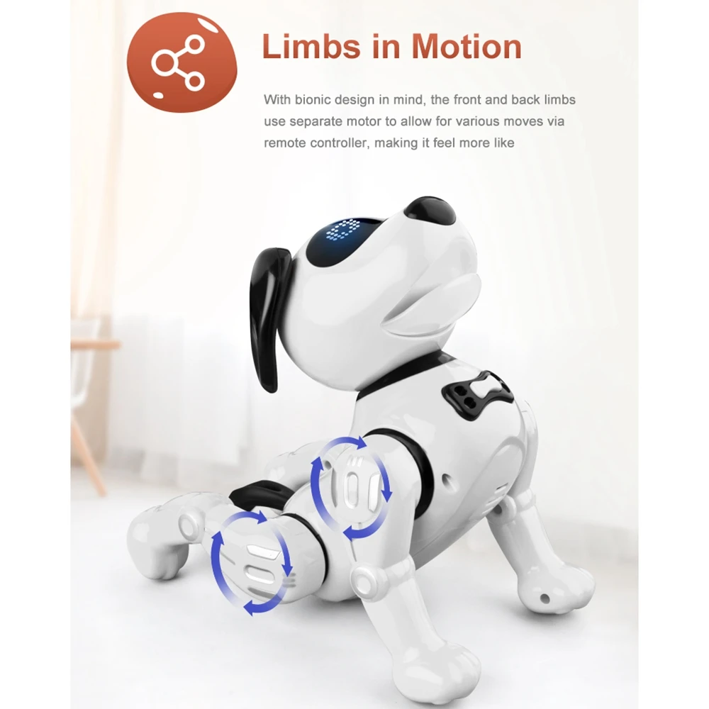 R19 Remote Control Smart Stunt Robot Dog Touch Sensing Singing and Dancing Handstand Programmable Lnteractive Toy A