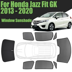 Custom Car Window Sunshade For Honda Jazz Fit GK 2013 - 2020 Magnetic Curtain Mesh Front Windshield 2015 2016 2017 2018 2019