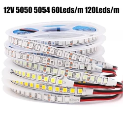 5M 600 LED 5054 LED pasek światła wodoodporny DC12V taśma LED RGB jaśniejsze niż 5050 zimny biały/ciepły biały/lodowy blękit/czerwony/zielony/niebieski