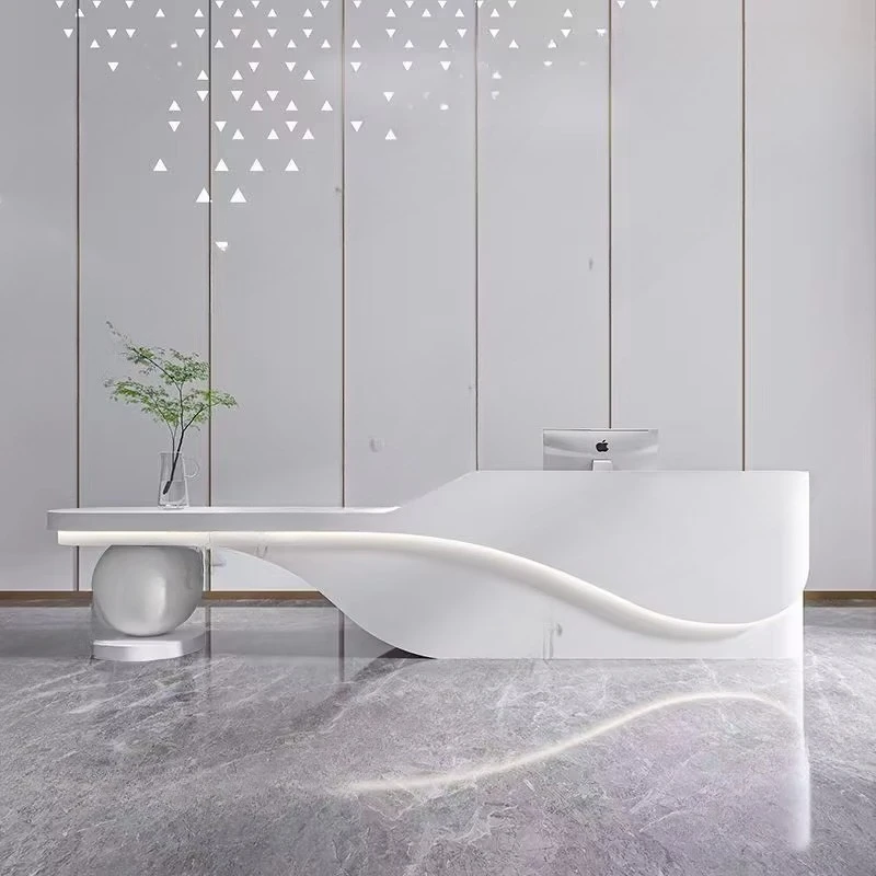 Hairdressing Reception Desk Small Cashier Market Counter Table Reception Desk Beauty Salon Luxury Muebles Commercial Furniture