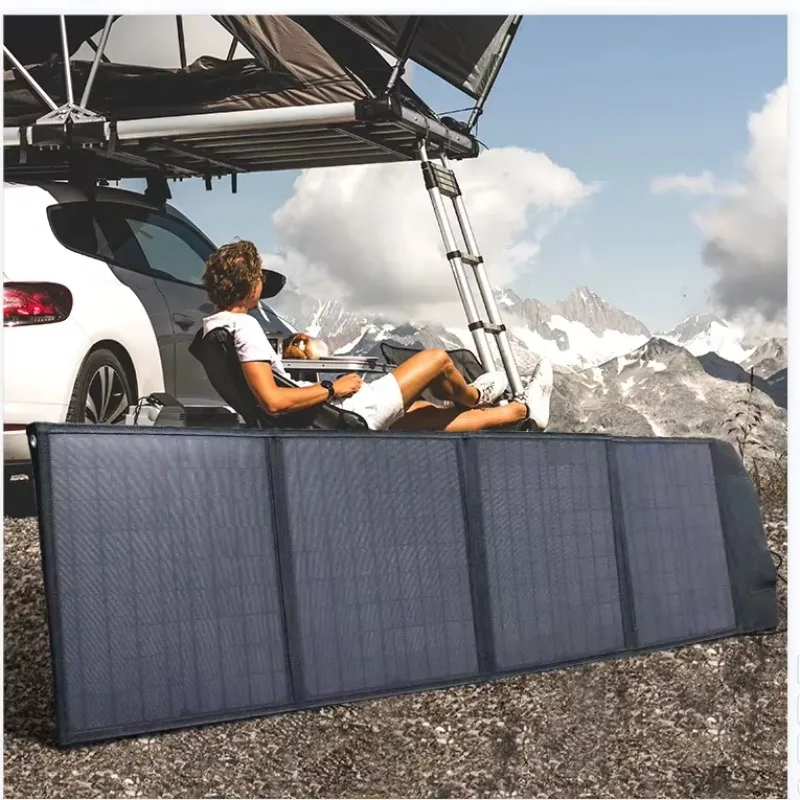 120W Foldable Solar Panel, 23% High Conversion Rate, Portable Charging Tool for Outdoor Camping Travel And Mobile Device