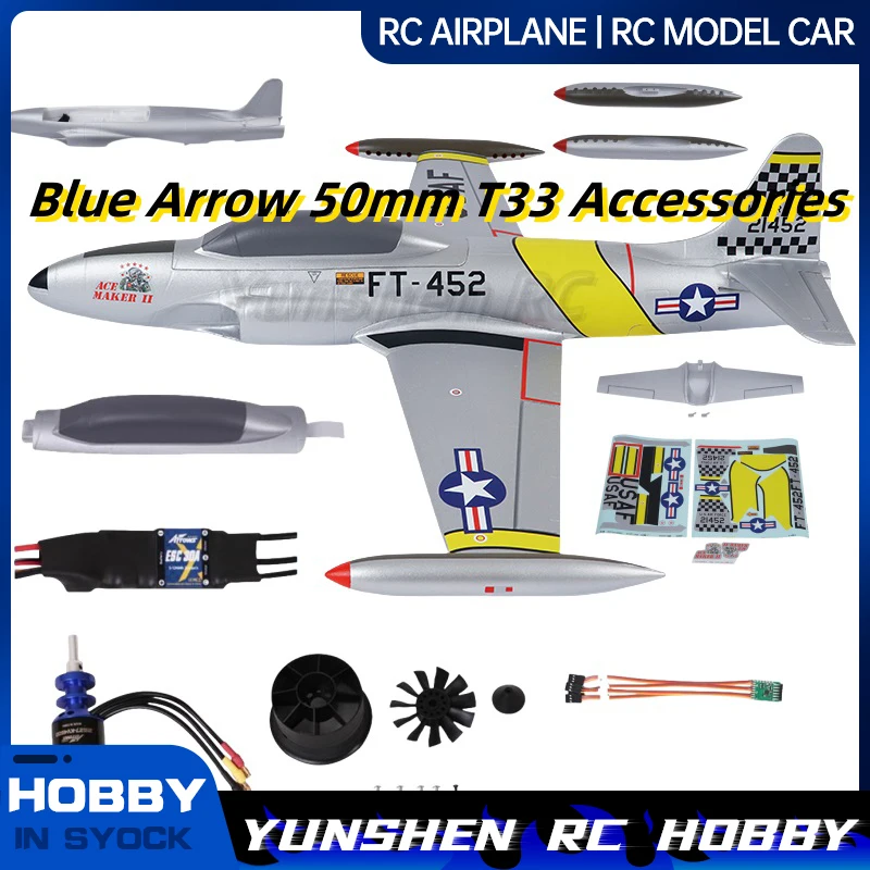 

Blue Arrow 50mm Red Arrow Model Rc Plane Accessories Body Main Wings Flat Tail Cockpit Cover Head Cover Electric Adjustment