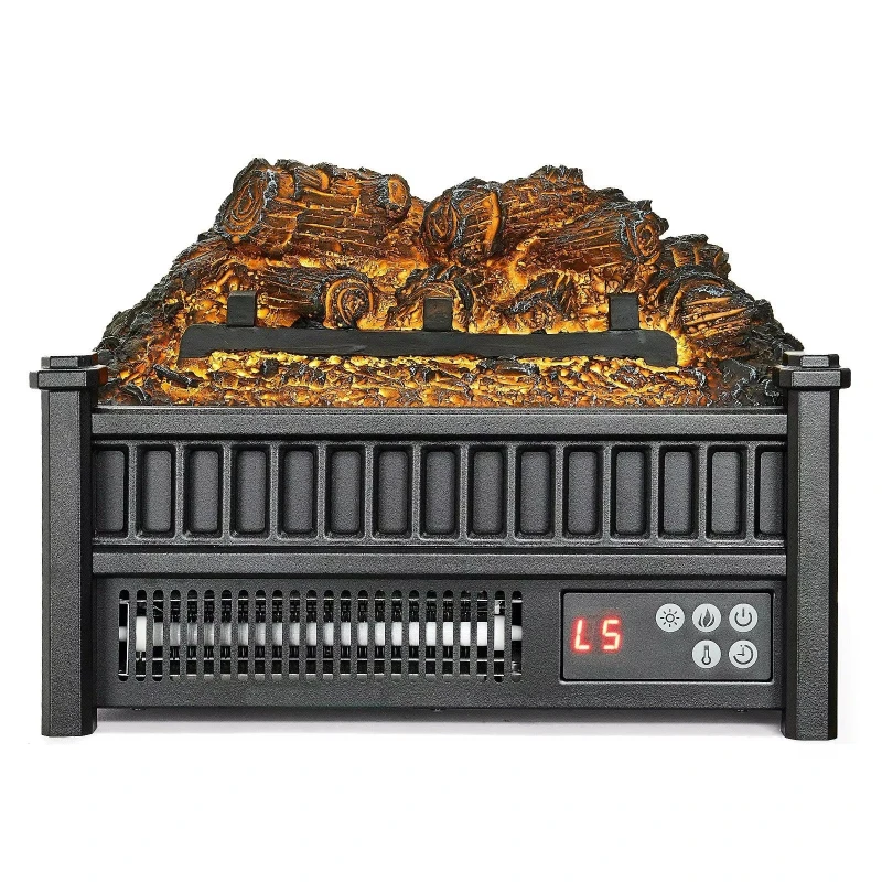 Electric fireplace insert with remote control, 5-speed adjustable flame brightness