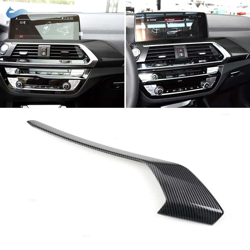

LHD For BMW X3 G01 X4 G02 2018 2019 2020 2021 ABS Carbon Fiber Texture Car Center Console Dashboard Panel Frame Cover Strip Trim