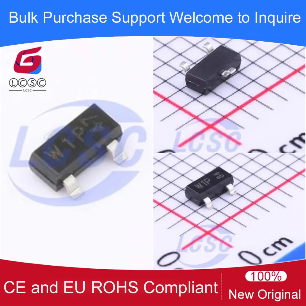 20-100Pcs/Lot Original PMBT2222A,215 SOT-23 30V 600mA NPN Switching Transistor BJT Triode Marking Code W1P