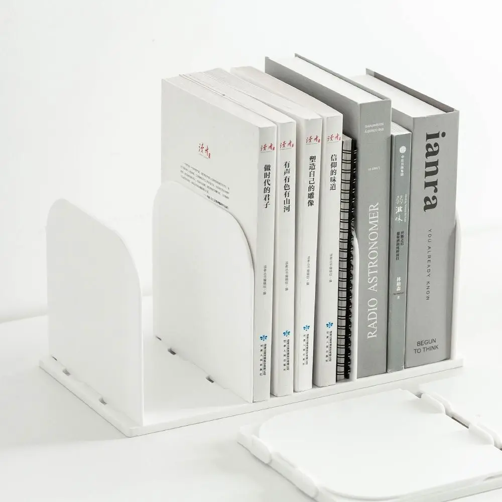 

Durable Plastic Bookends Partition Portable Book Stand Thickened Desktop File Rack Desktop Organization