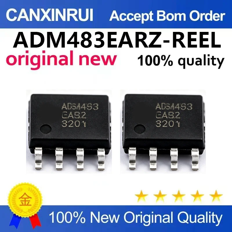 (5pcs-100pcs)Original genuine ADM483EARZ-REEL SOIC-8 half duplex RS-485/RS-422 transceiver chip