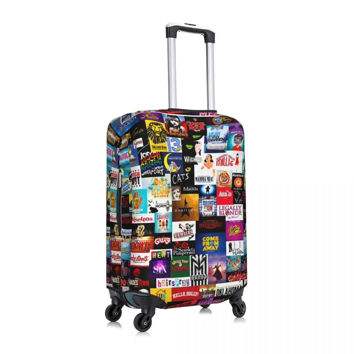 Music Show Logo Suitcase Cover Doodle Fun Cruise Trip Protection Luggage Case Vacation