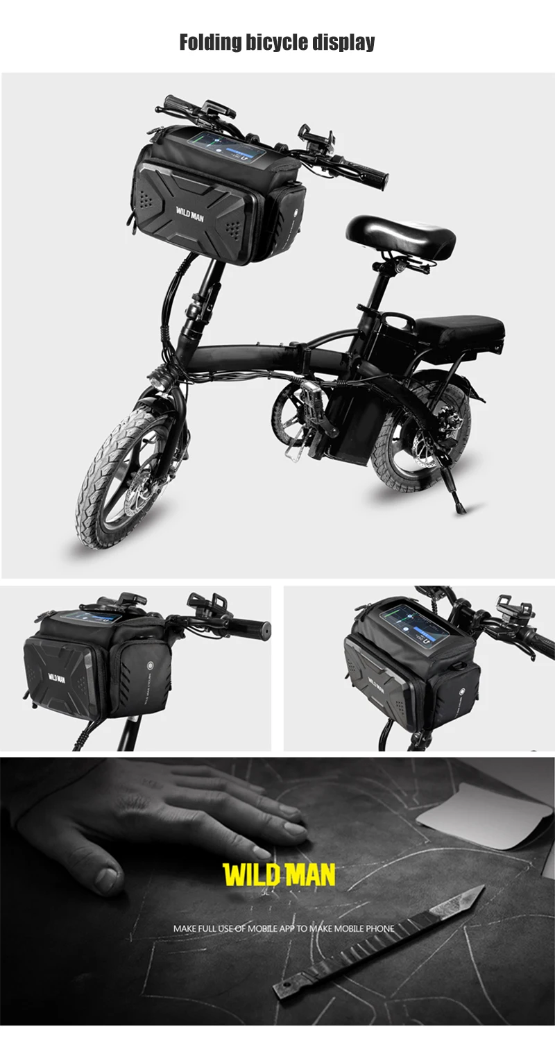 WILD MAN BBG071 Fahrrad Lenkertasche EVA Hartschale Regenschutz Aufbewahrung kleiner Zubehörteile – Detail 20