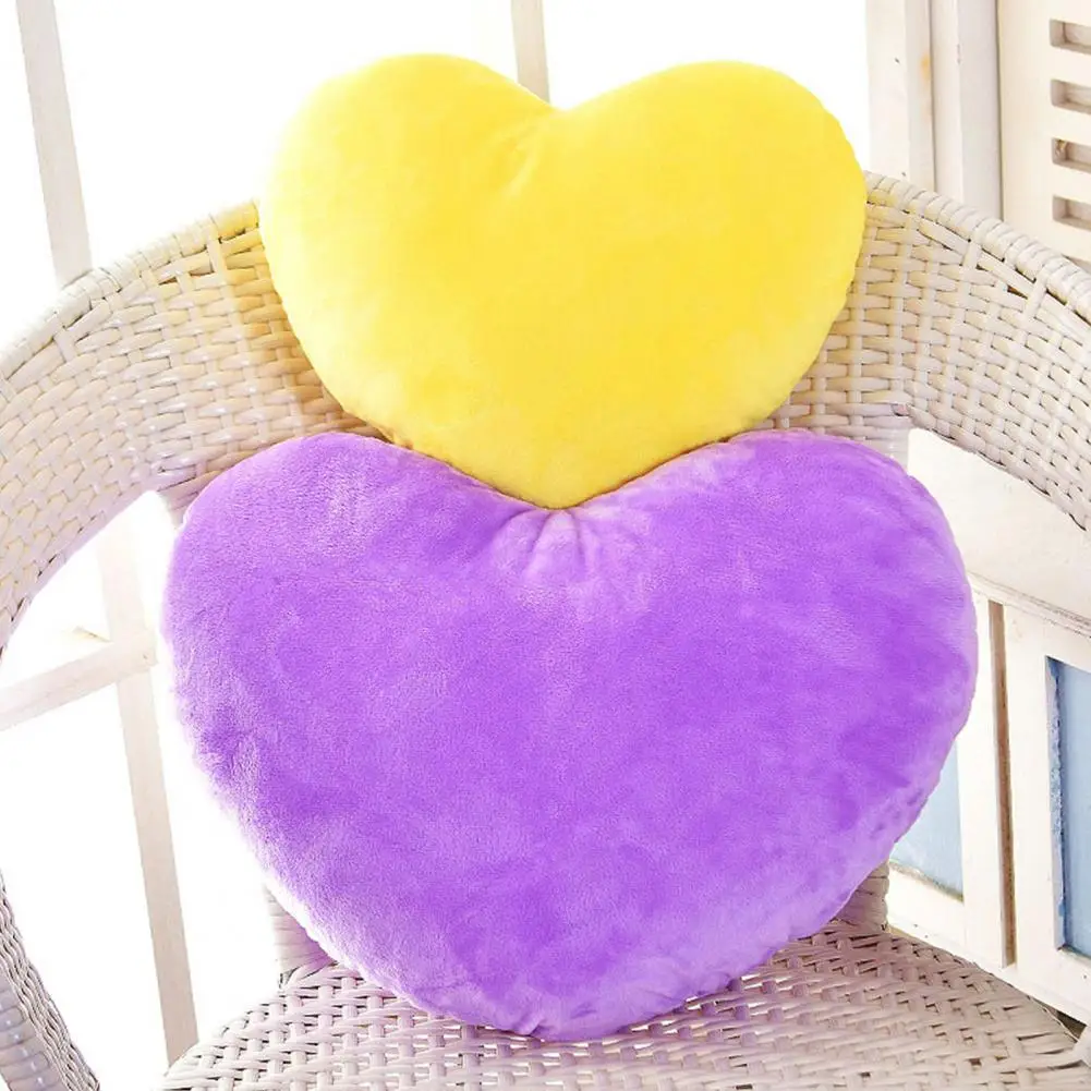 Plush Love Heart Pillow Soft Romantic Heart Shaped Throw Sleeping Cushion Stuffed Lover Decor Throw Pillow Valentine's Girl Gift