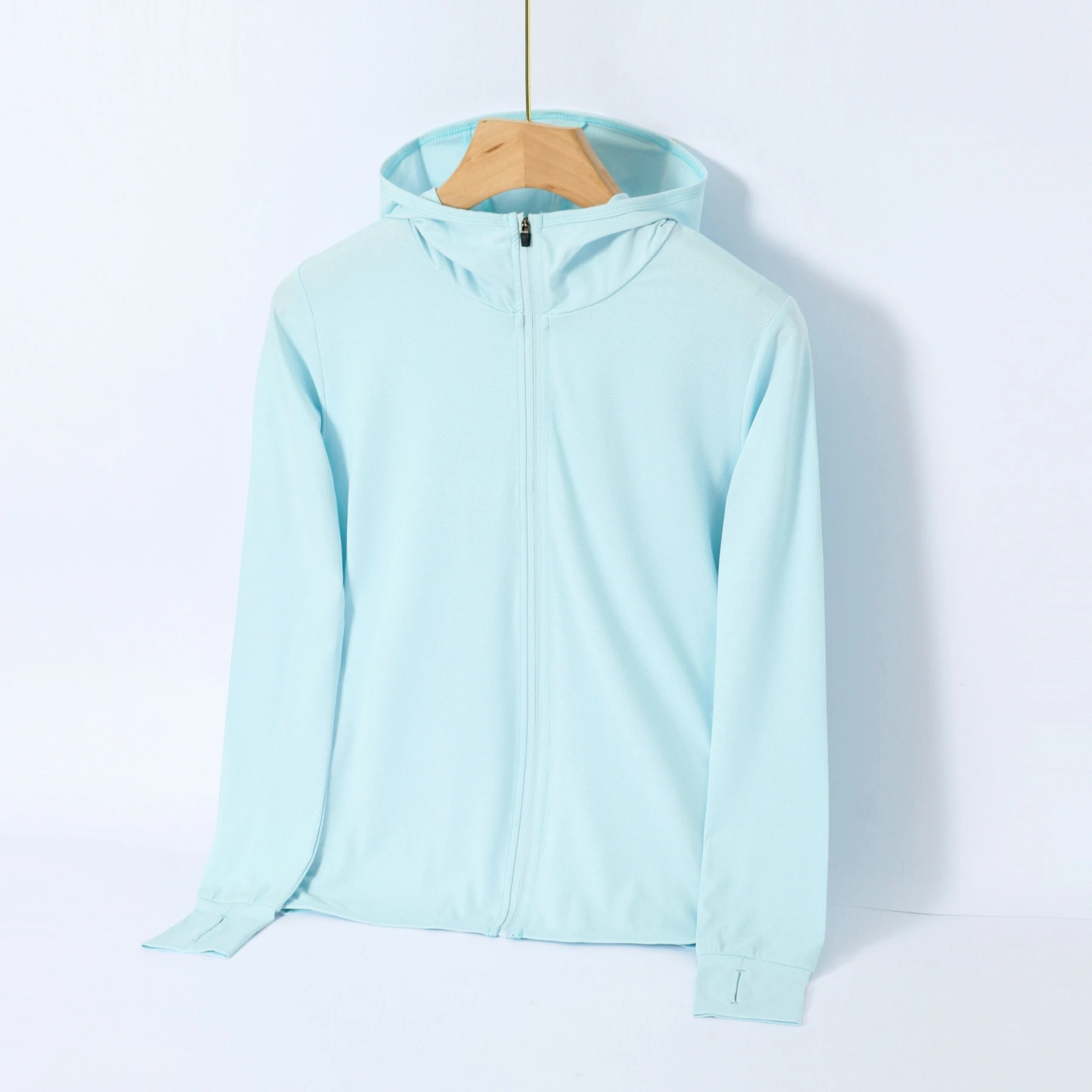 Summer Thin Ice Silk UV Women's Sunscreen Swimwear Jacket Front Zip UPF 50+ Fishing Clothing Couple Sunwear
