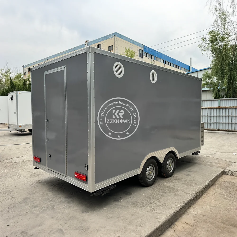 Caminhão de sorvete de reboque de comida rápida de rua para venda concessão fritadeira lanche reboque boba leite chá caminhão de comida