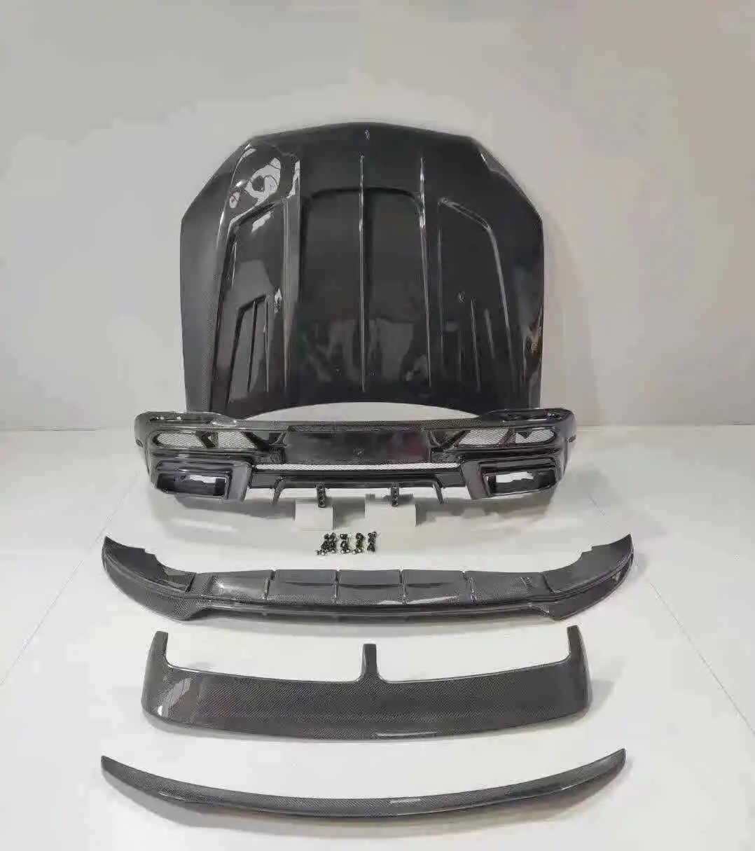 W167 LD Style Carbon Fiber Bodykit Front Lip Rear Diffuser Trunk Roof Spoiler Wing for Mercedes Benz GLE 53 63 AMG W167 2020+