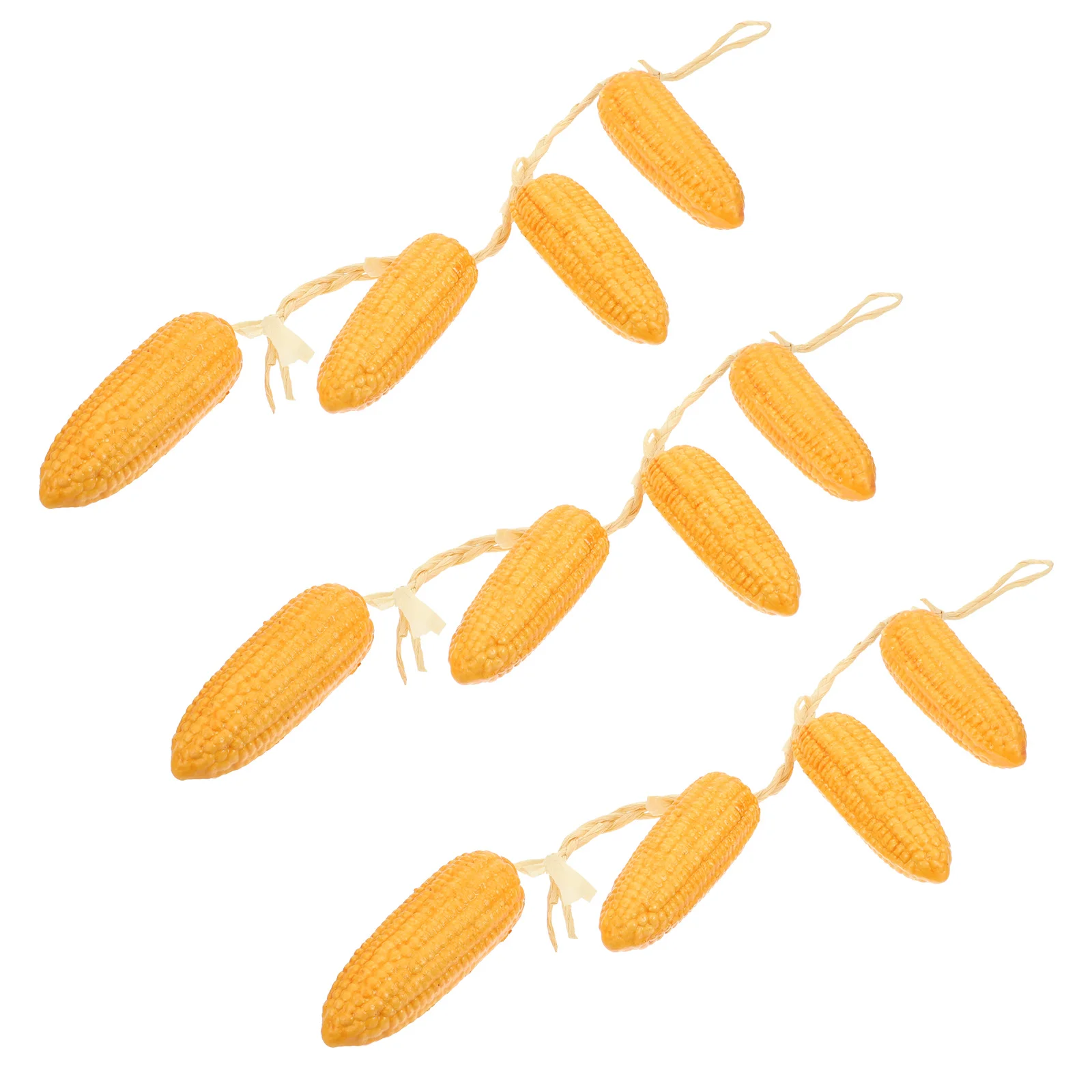 3 قطعة سلسلة الذرة الاصطناعية معلقة زخرفة جدار حديقة ديكور للمنزل بارك مهرجان الحصاد الخضروات الاصطناعية