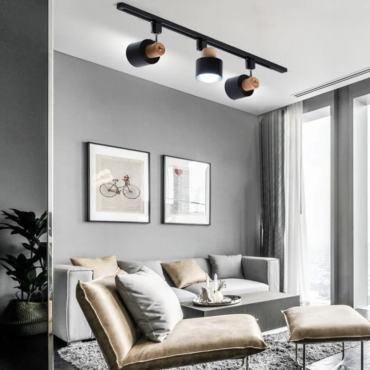 Set LED Track Light Fixture Ceiling Spots Lamps Led COB Track Lights 7W 28W Rail For Kitchen Shop Home Lighting me 220V