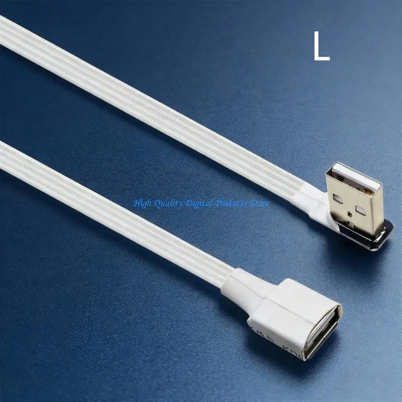 U2JE White USB 2.0 Extension Cable Male To Female Flat For Computer Printer