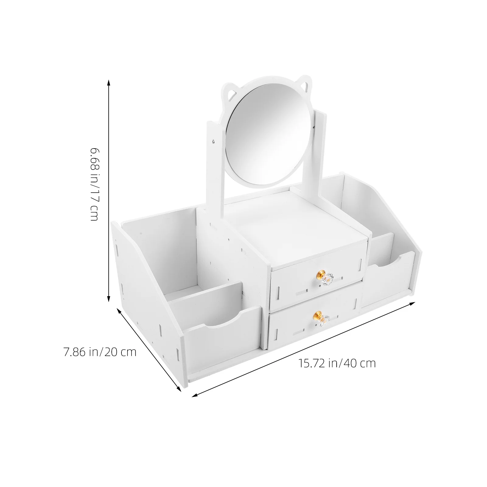 多機能メイクアップオーガナイザーボックス、洗面台の化粧品やアクセサリー用の洗練された収納ソリューション