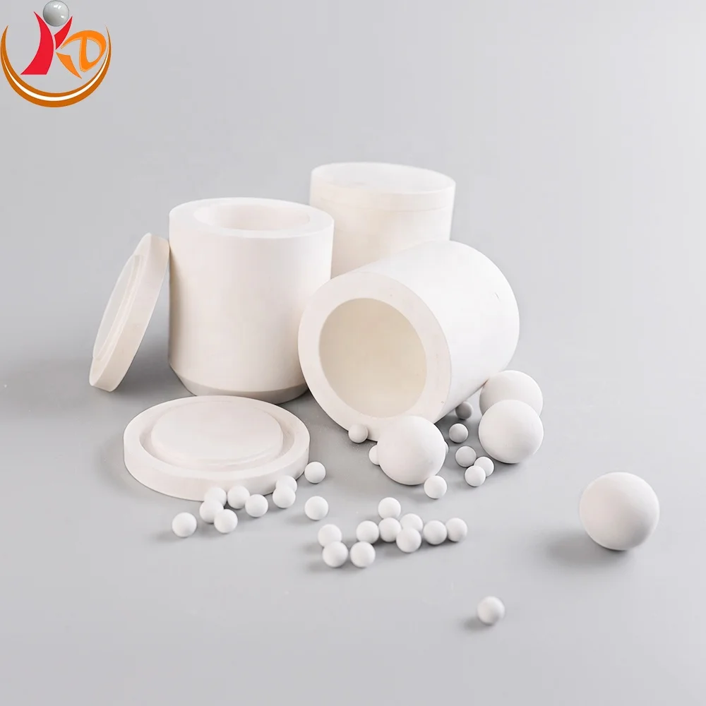 99% الألومينا السيراميك الكرة مطحنة جرة الألومينا طحن خزان 50 مل 3L #4
