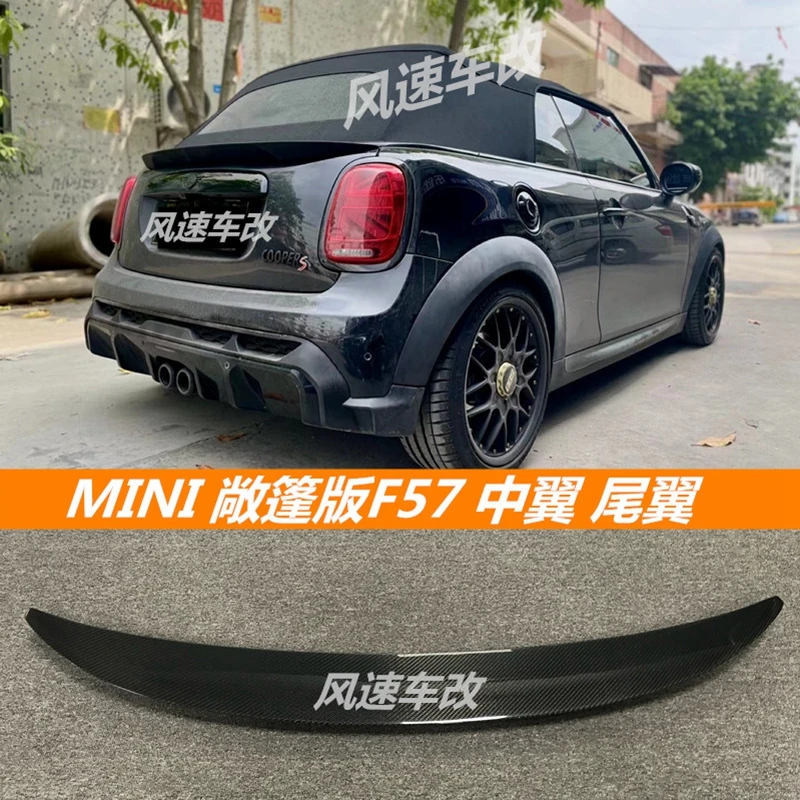 

for mini F57 high quality Carbon Fiber rear boot Wing Spoiler Rear Roof Spoiler Wing Trunk Lip Boot Cover