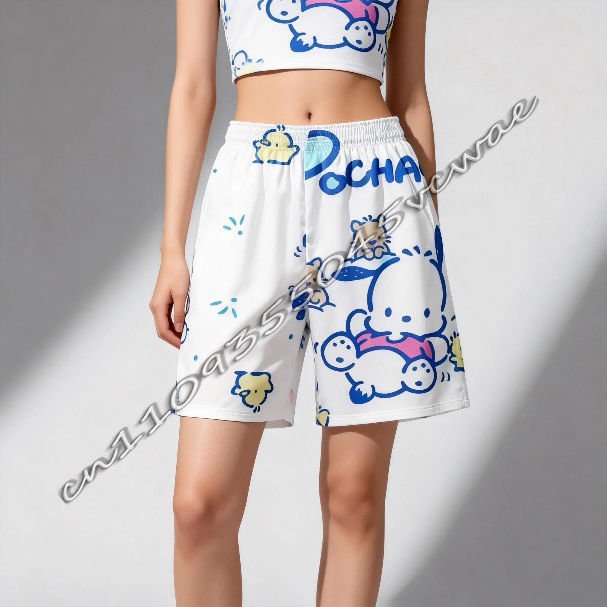 vestido-de-verao-com-tema-sanrio-pacha-dog-para-gestantes-e-criancas-shorts-esportivos-doces-e-fofos-novo-2026