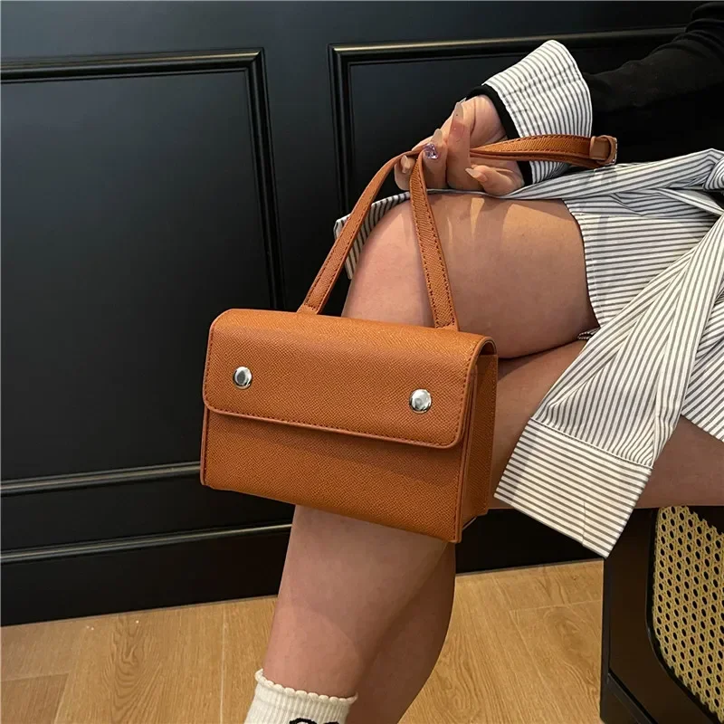 

2025 Women's Box Shoulder Bag - Palm Texture Crossbody, Small Square Phone Pouch